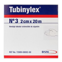 Tubinylex Nº 3 Dedos Gruesos: Venda tubular extensible de algodón 100% (2 cm x 20 metros)